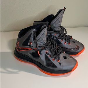 Nike lebron x lava sneakers